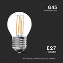 6W G45 LED Pære E27 - Kultråd, Klar Dæksel, 3000K, 600lm, RA80 - Energibesparende og stemningsfuldt lys til dit hjem.