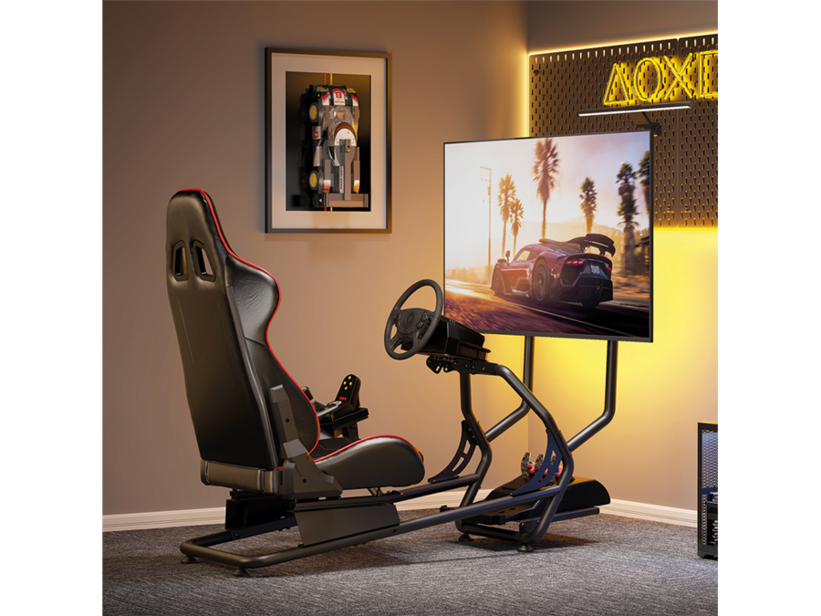 Racing Simulator Cockpit m. Monitor mount