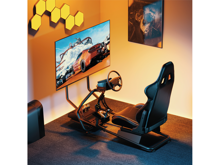 Racing Simulator Cockpit m. Monitor mount