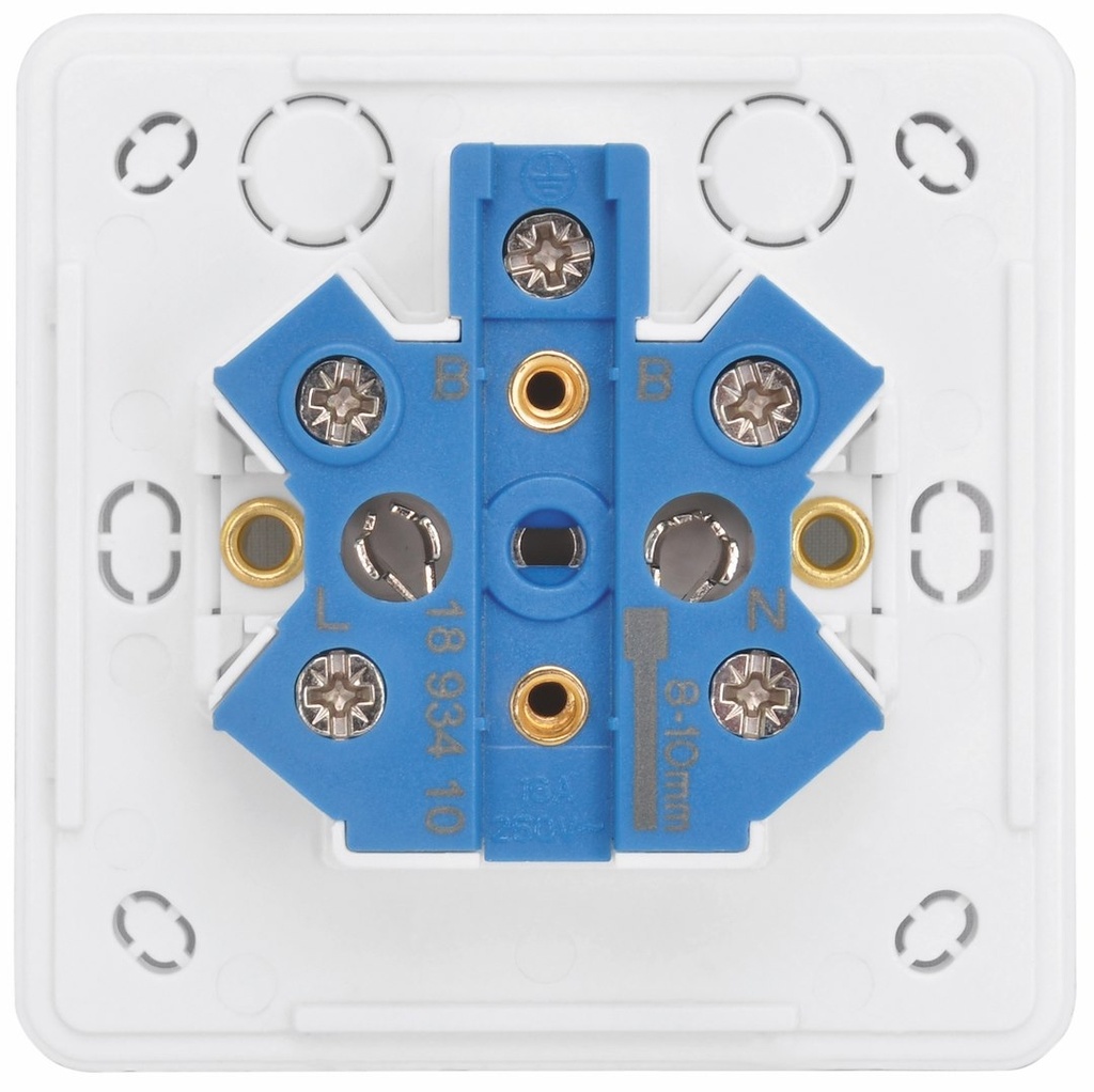 Stikkontakt enkelt med schuko i hvid