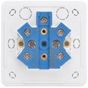 Stikkontakt enkelt med schuko i hvid