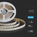 240 LED Strip Light 21W - 3in1, IP20, 24V, 15mm, Hvid, Dobbelt Printplade, 5m/Rulle