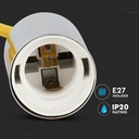 E27 Krom Metal Pendellampe - Gul