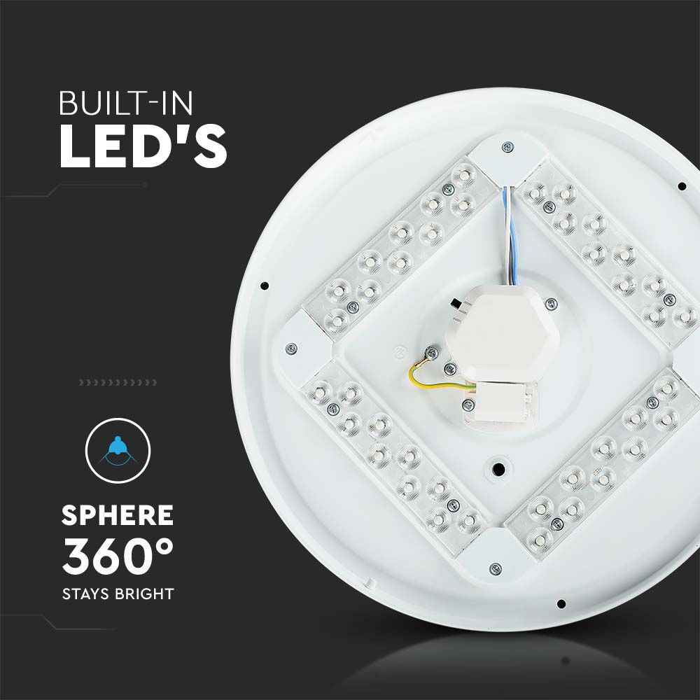 12W LED Kuppel Lys - 230mm med Stjernedæksel, CCT 3i1, Rundt