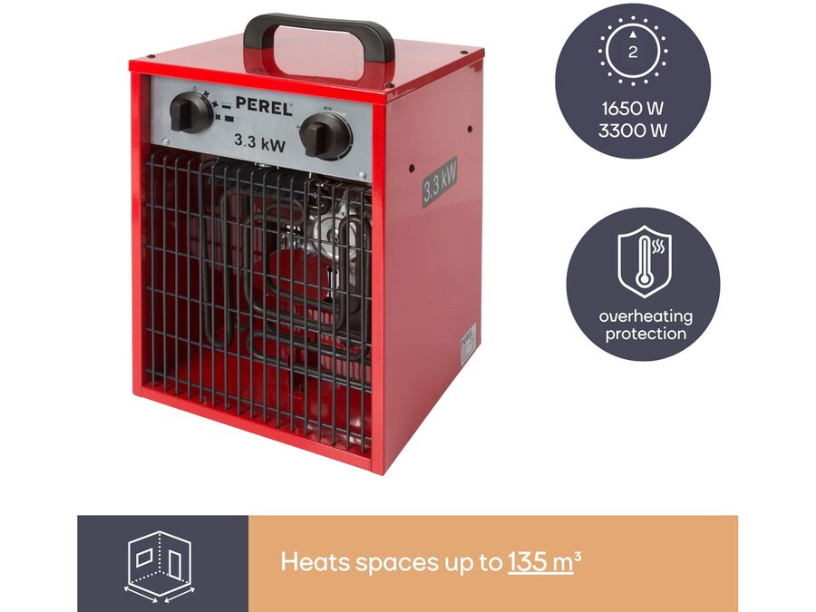 Industriel varmeblæser - 3300W (IP24)