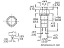 R18-24A tryk-kontakt 1P OFF-ON 3A/125V