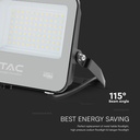 VT-4455 LED Projektør 50W Cree Chip 3000K Sort Hus Gråt Glas 135lm/W IP65 6 Års Garanti