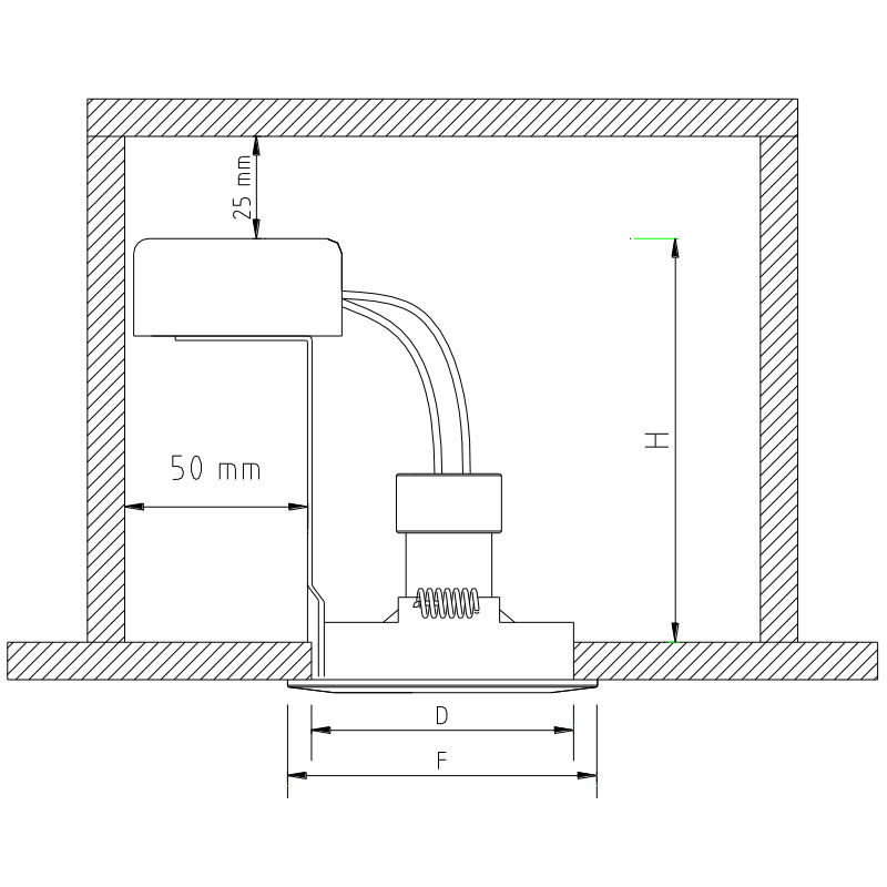 DL-830 230V GU10 max 50W hvid