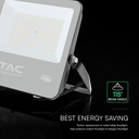 LED projektør 100W - CREE-chip, 1m kabel, 4000K, sort hus, 135 lm/W, 6 års garanti, IP65