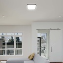 V-Tac 24W LED loftslampe - 29,5 x 29,5cm, sort kant, inkl. lyskilde (2500lm, RA80)