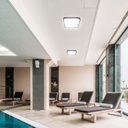 V-Tac 24W LED loftslampe - 29,5 x 29,5cm, sort kant, inkl. lyskilde (2500lm, RA80)