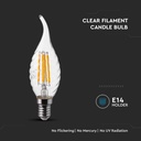 4W Twist Kertepære E14 Flamme Kultråd 4000K - 400lm - RA80 - Energibesparende og stilfuld lyskilde til små lamper.