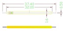 COB LED Filamenter - 12V / 45mA, 3000K (5 stk.)