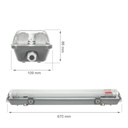 Limea LED armatur for LED rør 2x60cm IP65