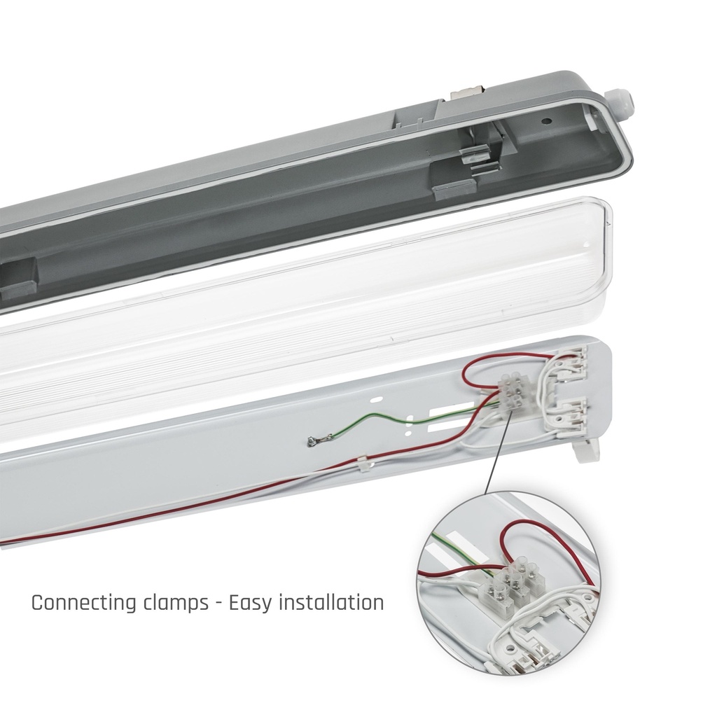 Limea LED armatur for LED rør 2x120cm IP65