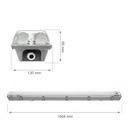 Limea LED armatur for LED rør 2x150cm IP65