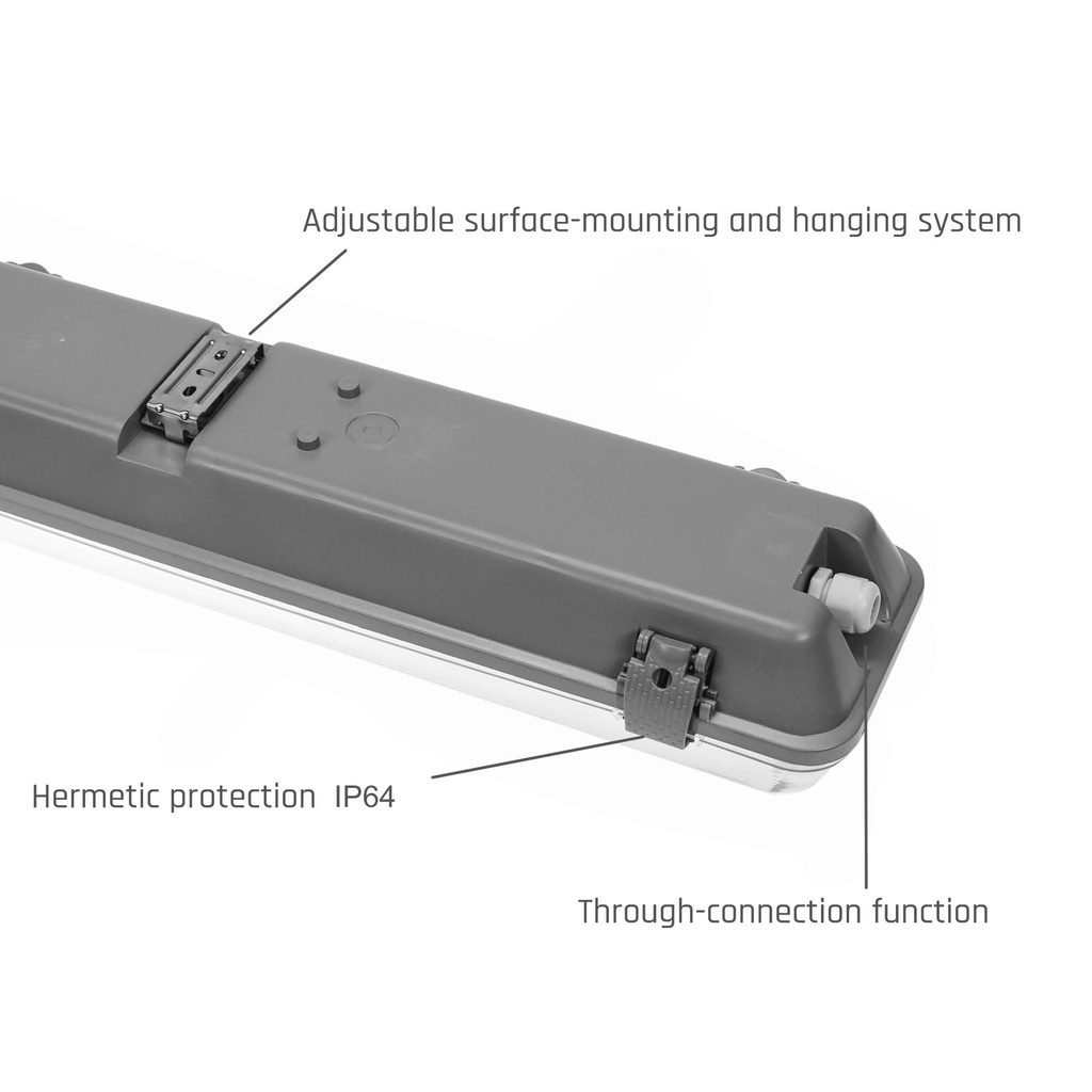 Limea LED armatur for LED rør 2x150cm IP65