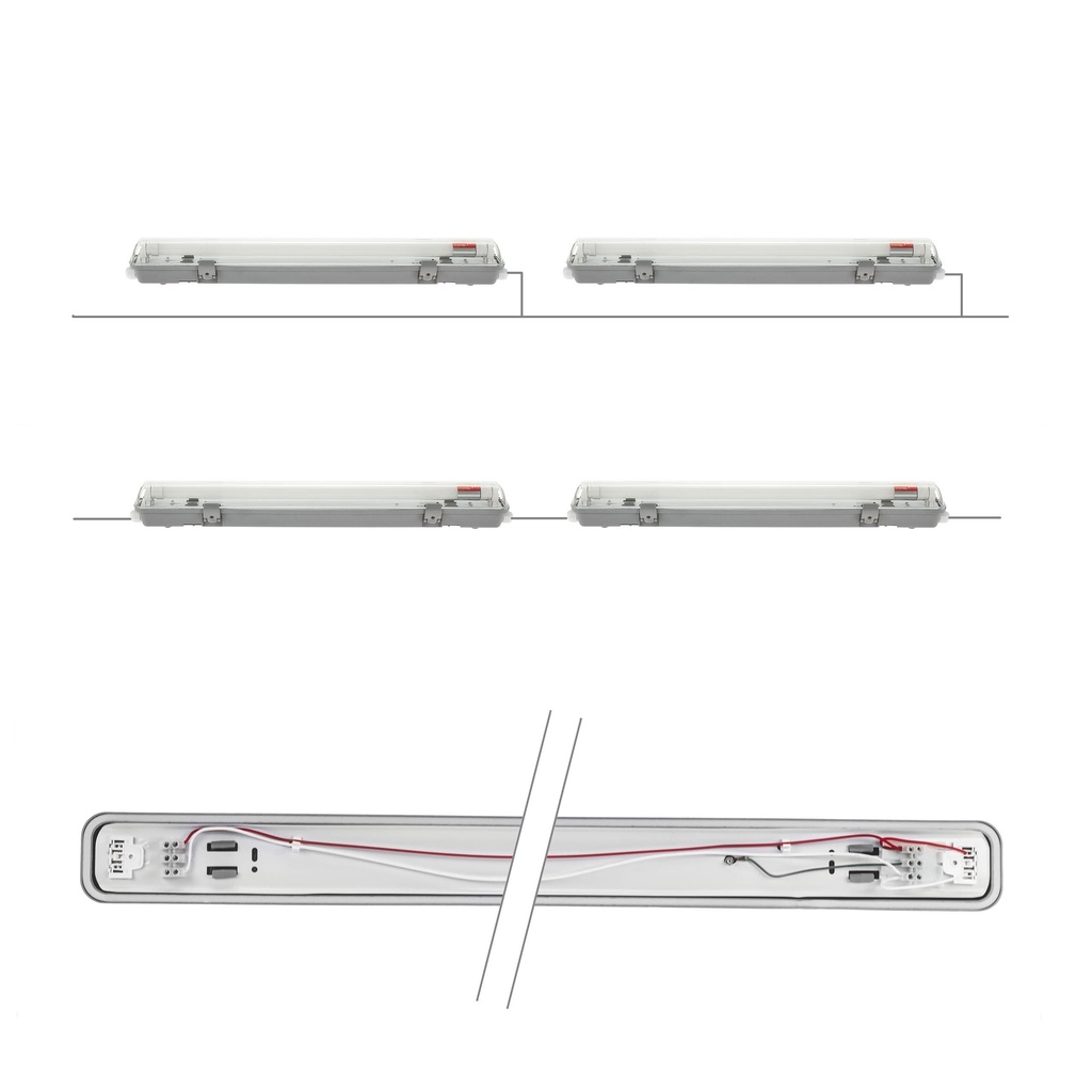 Limea LED armatur for LED rør 1x60cm IP65