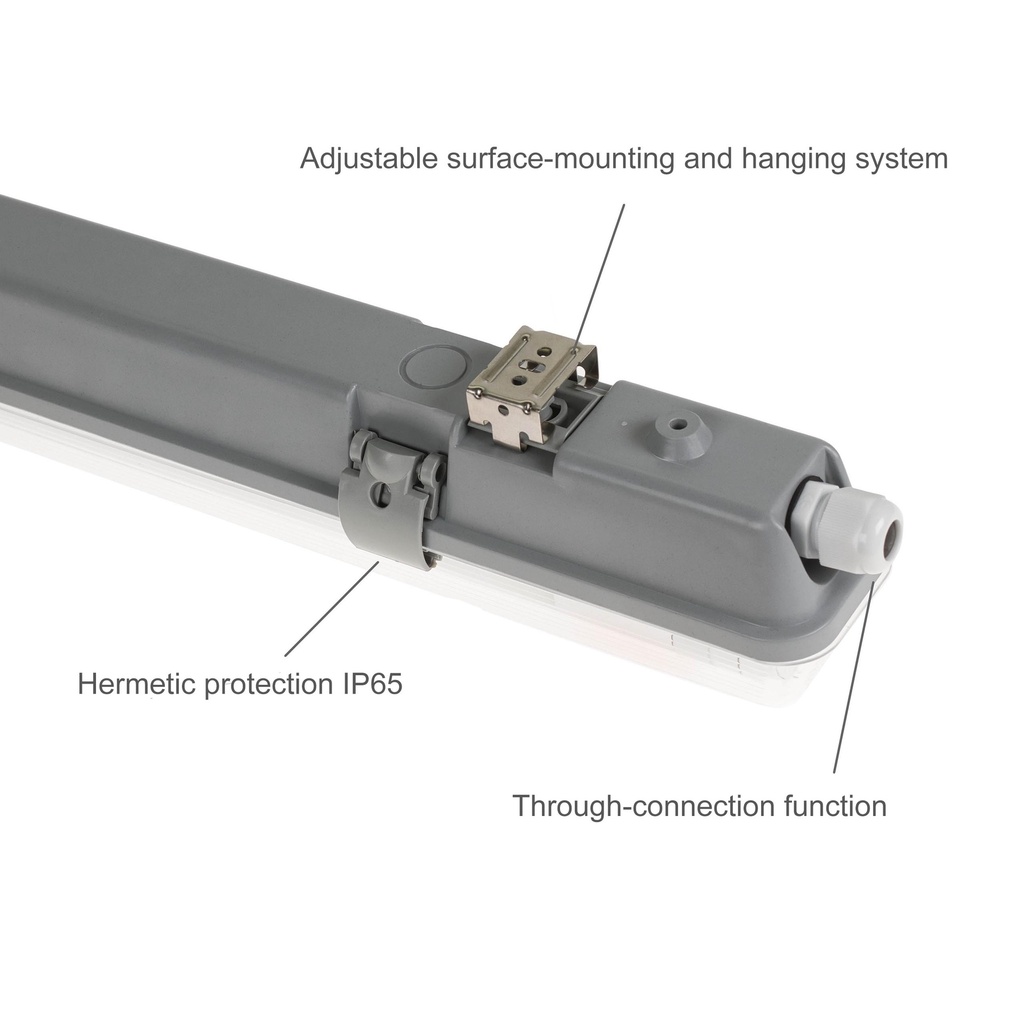 Limea LED armatur for LED rør 1x120cm IP65