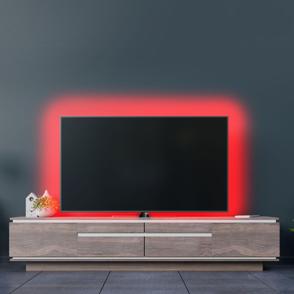 90 LED Strip Sæt - IP65 RGB+3in1 Striplys, kompatibel med Alexa og Google Home, EU-stik