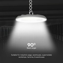 VT-91150CCT 150W LED HØJBAY 3IN1 med 150W Effekt, 12300lm, RA80 og IP65