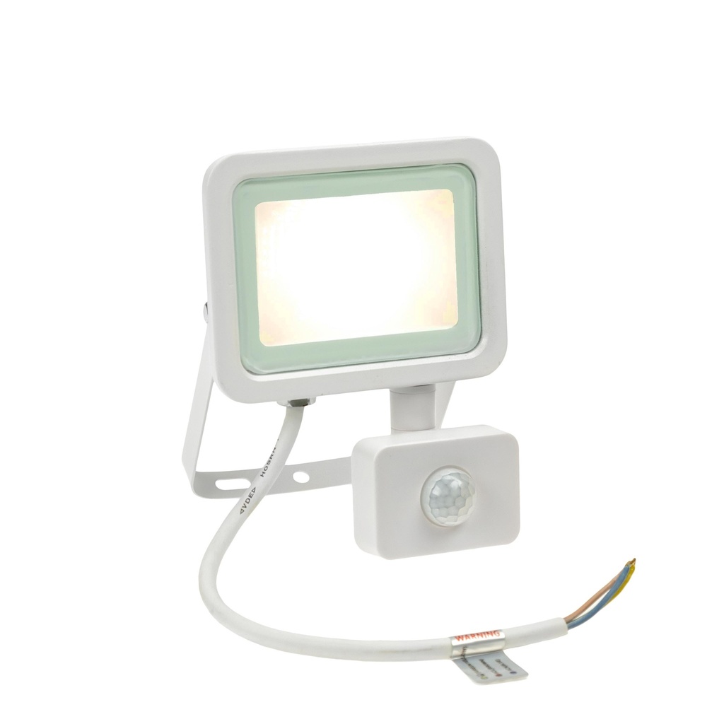 20W LED projektør m. sensor 3000K 1700 Lumen