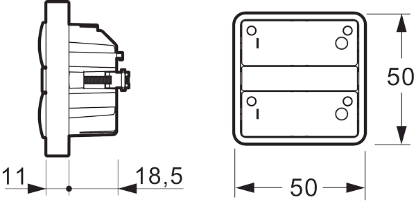LK FUGA Wiser trådløs dobbelt relæ, uden afdækning
