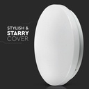 18W LED Dome Lys - 300mm Stjerneoverflade, CCT 3i1, Rundt