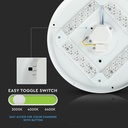 18W LED Dome Lys - 300mm Stjerneoverflade, CCT 3i1, Rundt