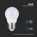 G45 VT-290 LED-pære, 6,5W, E27, 4000K, plast, 600lm, RA80 - 1 stk.