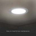 3W Bagbelyst Forsænket Panel - 3000K, Rund, Effekt 3W, 330lm, RA80