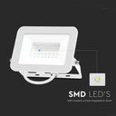 30W LED Projektør med Samsung chip, 6500K, hvidt hus og hvidt glas - Kraftig belysning til udendørs brug