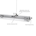 Limea LED armatur for LED rør 2x150cm IP65
