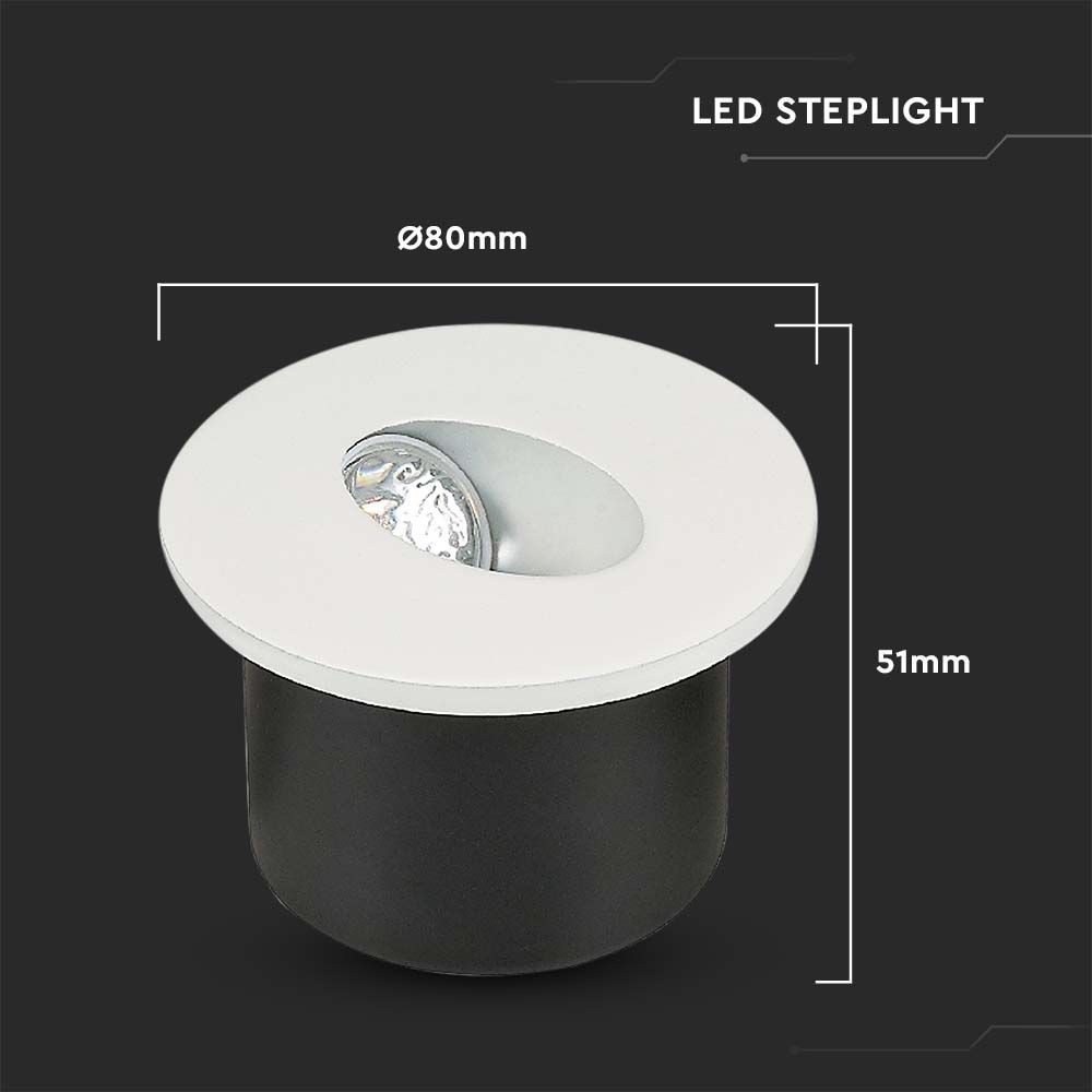 3W Trinlys LED Pære - 4000K, Rund, 270lm, RA80 - Energibesparende belysning til ethvert rum