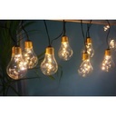 Solcelle lyskæde med 10 pærer-gennemsigtig/klar