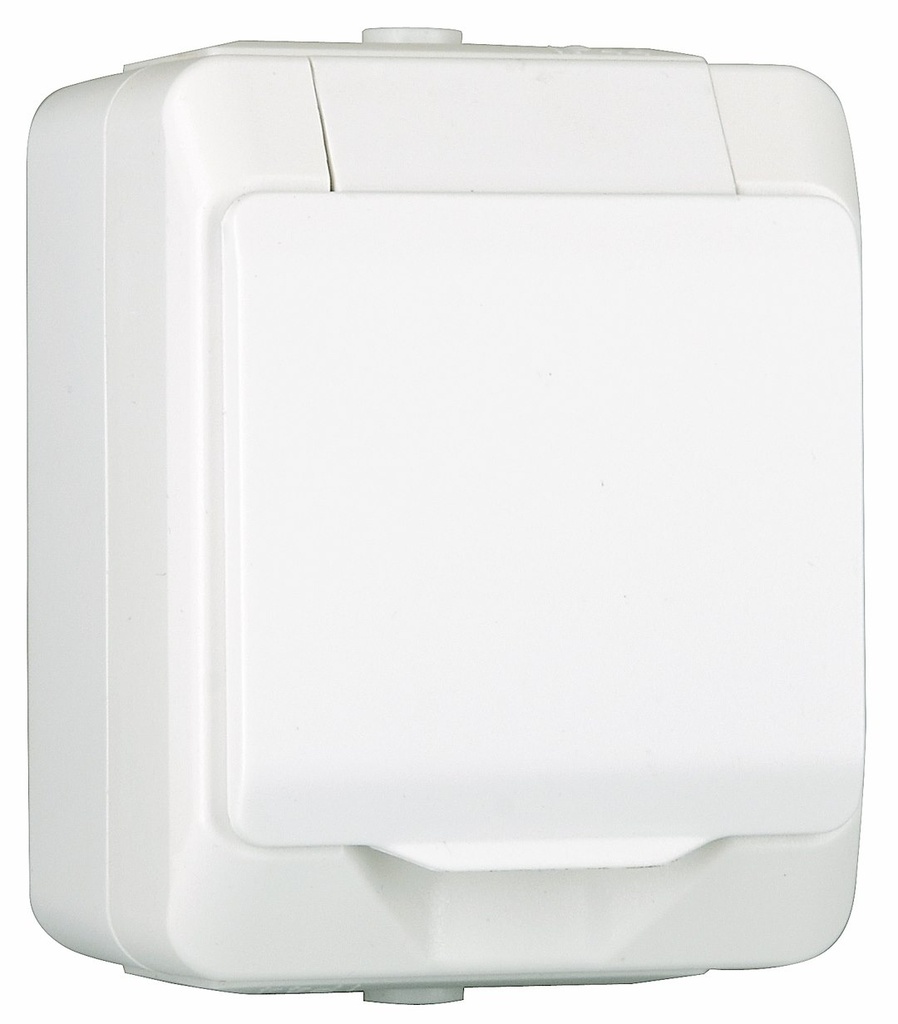 Kapslet stikkontakt IP44 - hvid