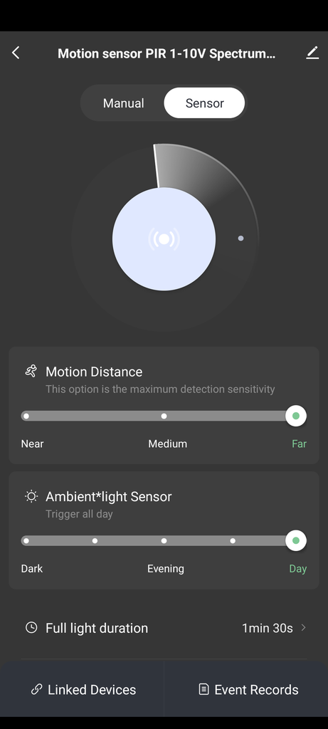 Smart bevægelsessensor 180° med WI-FI IP65 - Hvid