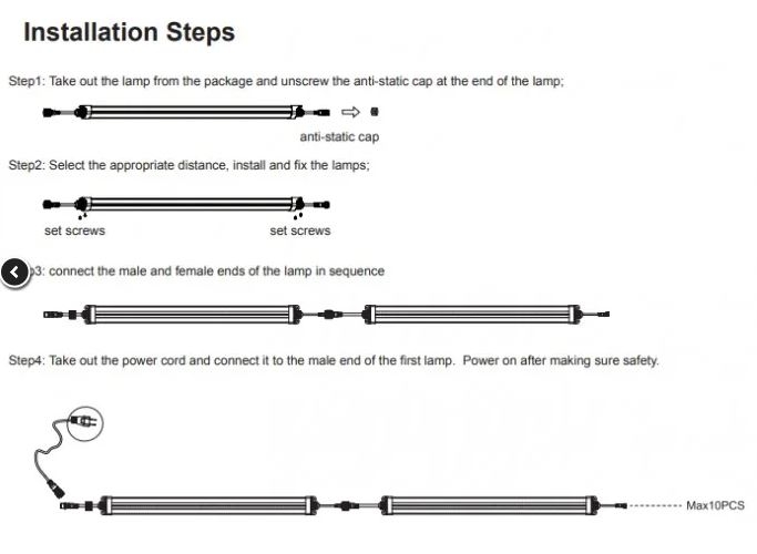 LEDlife 50W Philips LED vækstarmatur - 112,5 cm, RA95, fuldt spektrum, IK05, IP65