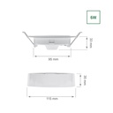 ALGINE Downlight 2-i-1 til overflade eller indbygning 6W 560Lm 230V