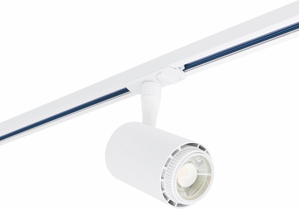 VELO LED TRACK LIGHT, 1-FASET, HVID, 8W, 230V