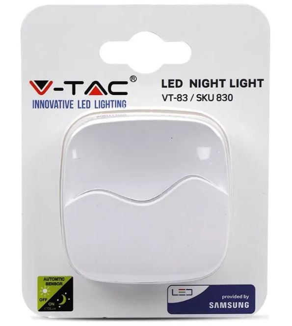 0,45W LED vågelampe Hvid, 230V,