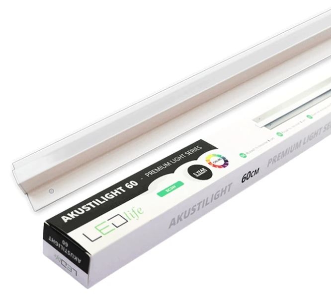 LED lysskinne 35W 120 cm 3000K til Troldtekt og akustikloft, 24V