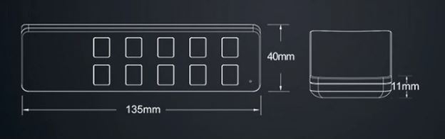 LEDlife rWave CCT slim fjernbetjening - 1 zone, batteri, inkl. holder