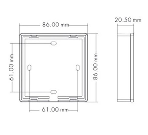 LEDlife rWave vægmonteret CCT dæmper - 4 zoner, batteri