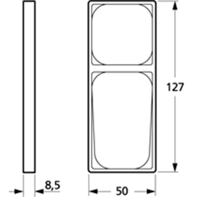 LK Fuga ramme Baseline 50 2½m - lysegrå
