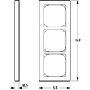 LK Fuga ramme Baseline 63 3m - hvid