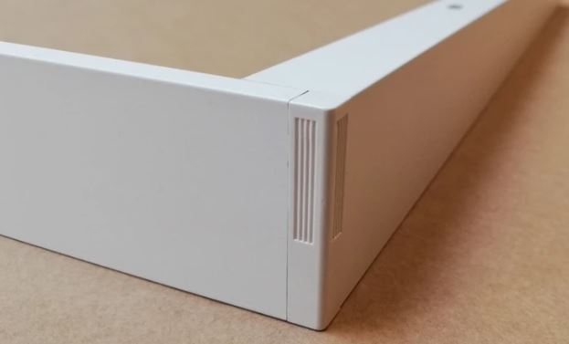 Ramme til 60x60 LED panel - Samles hurtigt, plast hjørner, Uden synlige skruer, hvid kant