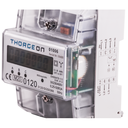 Digital KWh-måler 3-Faset, 80A, MID certificate