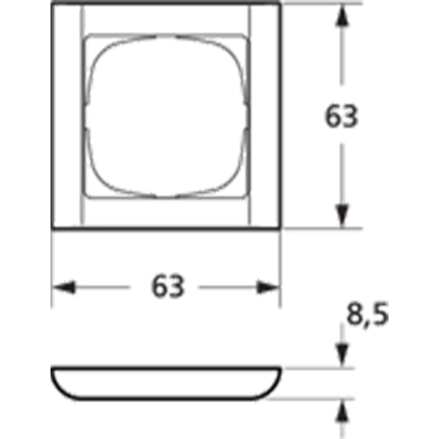 LK Fuga ramme Softline 63 1m - hvid