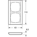 LK Fuga ramme Softline 63 2m lodret - hvid